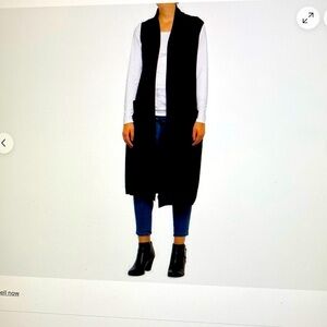 New Nicole Miller Long Cardigan sweater Shawl Vest